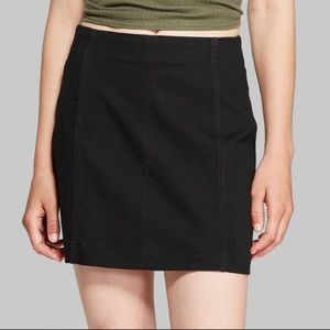 *NWT* Black Denim Mini Skirt